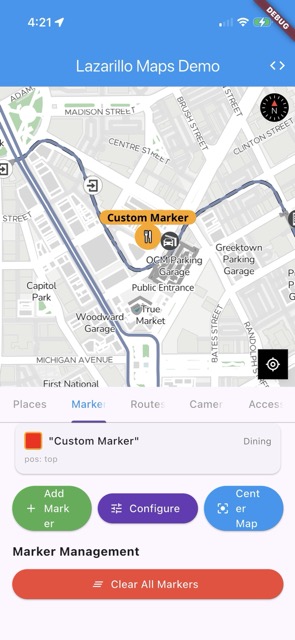 Marker with custom background color